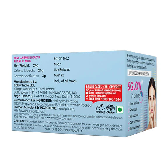 Fem Fairness Naturals Pearl Cream Bleach - Pack of 2