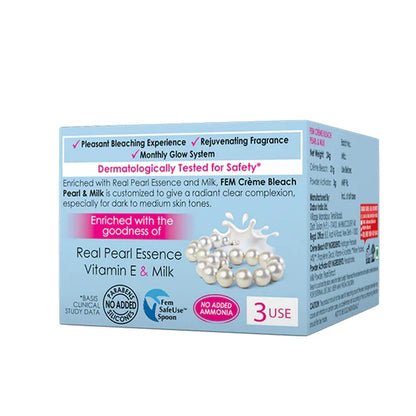 Fem Fairness Naturals Pearl Cream Bleach - Pack of 2