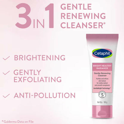 Cetaphil Bright Healthy Radiance Gentle Renewing Cleanser - 100 gm