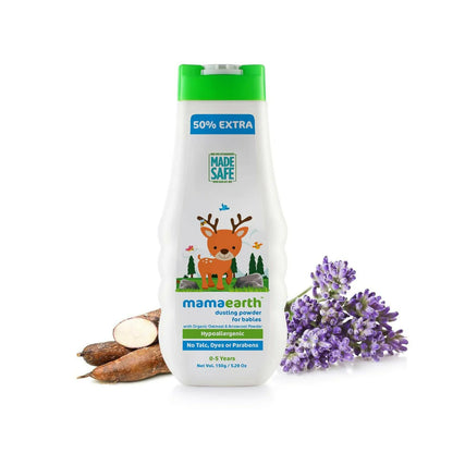 Mamaearth Dusting Powder & Gentle Cleansing Shampoo & Daily Moisturizing Lotion -combo