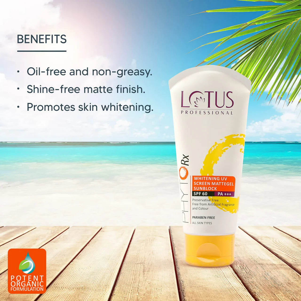 Lotus Professional Phyto Rx Whitening Uv Screen Mattege Sun Block Spf 60 Pa+++