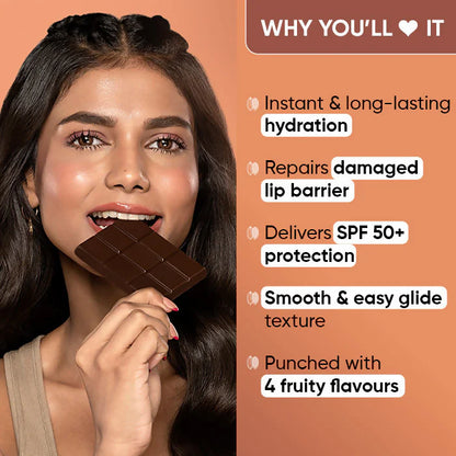 Dot & Key Barrier Repair Hydrating Lip Balm SPF 50 With Ceramides & Peptides Cocoa Nude - 4.5 gm