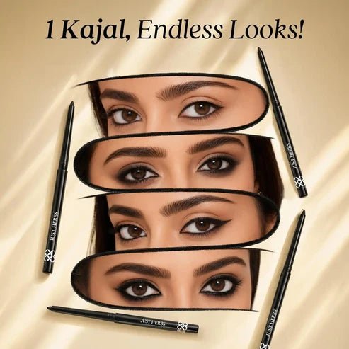 Naynam Day-long Kohl Kajal – Deep Black | Cyclosiloxane-Free