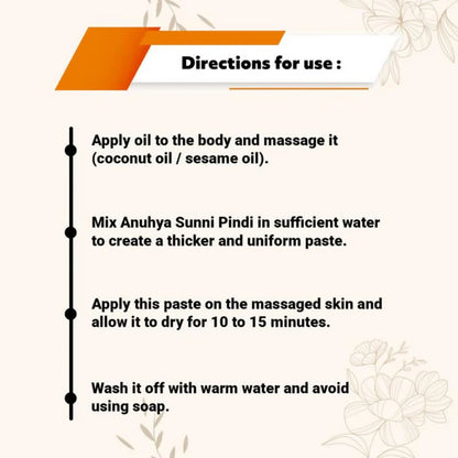Anuhya Herbal Bath Natural Sunnipindi Powder