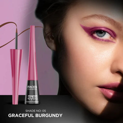 Faces Canada Magneteyes Colored Eyeliner - Graceful Burgundy 05 - 4 gm