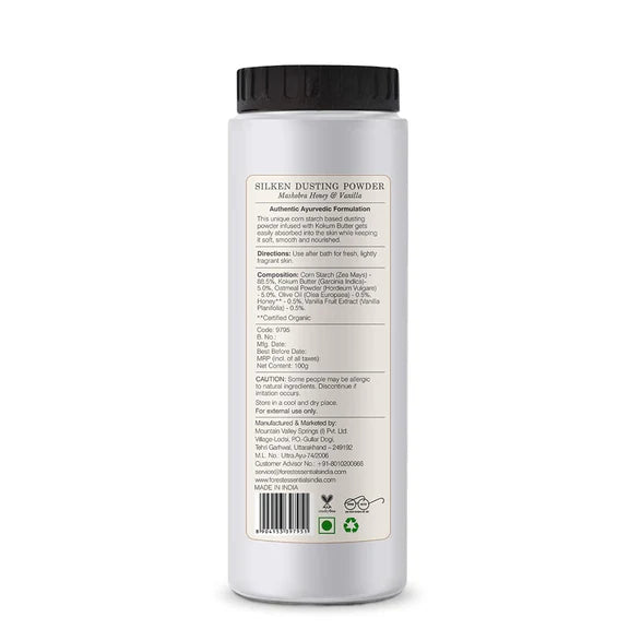 Forest Essentials Silken Dusting Powder Mashobra Honey & Vanilla - 90 gm