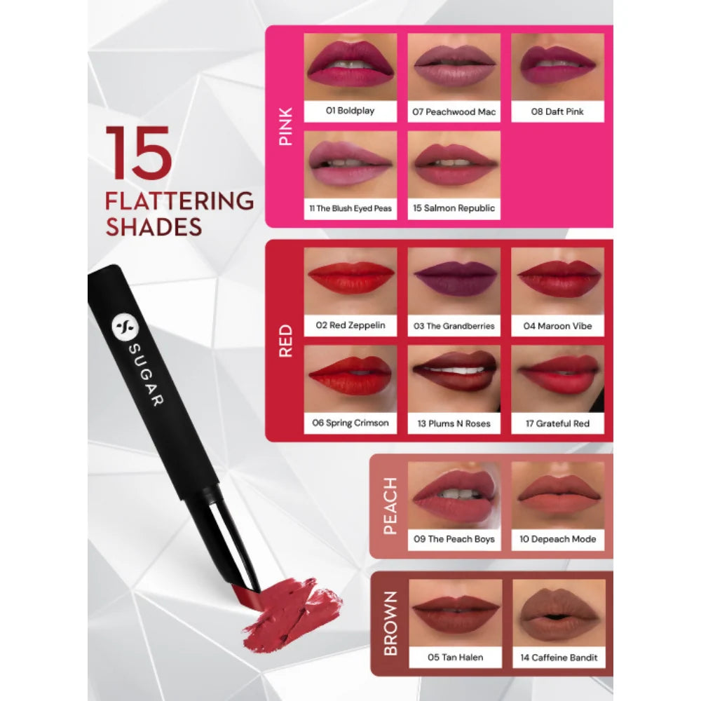 Sugar Cosmetics Matte Attack Transferproof Lipstick - 14 Caffeine Bandit - 2 gm
