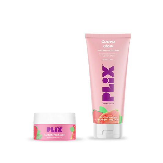 PLIX The Plant Fix Under-Eye Gel and SPF 50+ Guava Glow Sunscreen Combo -combo