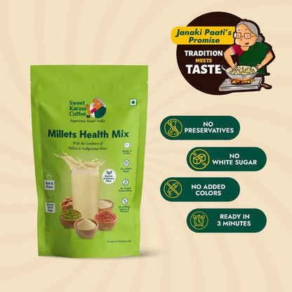 Sweet Karam Coffee Millets Health Milk Mix (Kanji Maavu) - 250 gm - Pack of 2