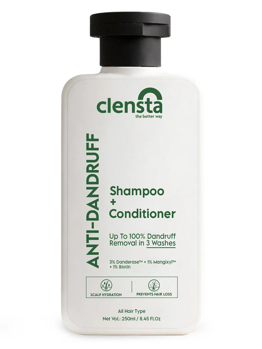 Clensta Anti-Dandruff Shampoo + Conditioner | Flake & Itch Control Hair Care