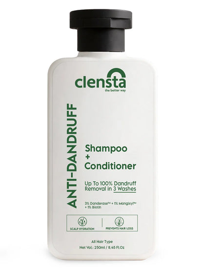 Clensta Anti-Dandruff Shampoo + Conditioner | Flake & Itch Control Hair Care