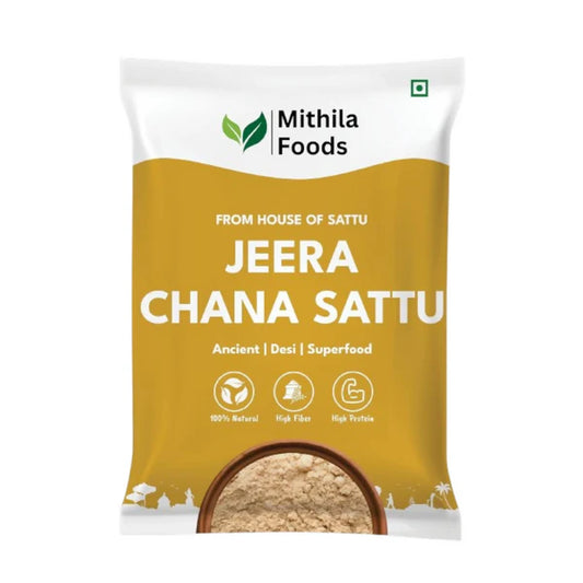 Mithila Foods Bihari Jeera Chana Sattu (Roasted Gram Chana Flour with Powdered Cumin) - 2 kg