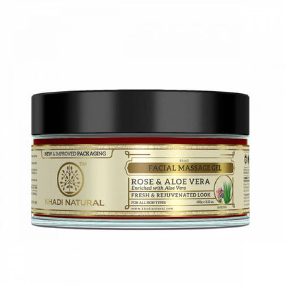 Khadi Natural Rose & Aloe Vera Facial Massage Gel - 100 gm
