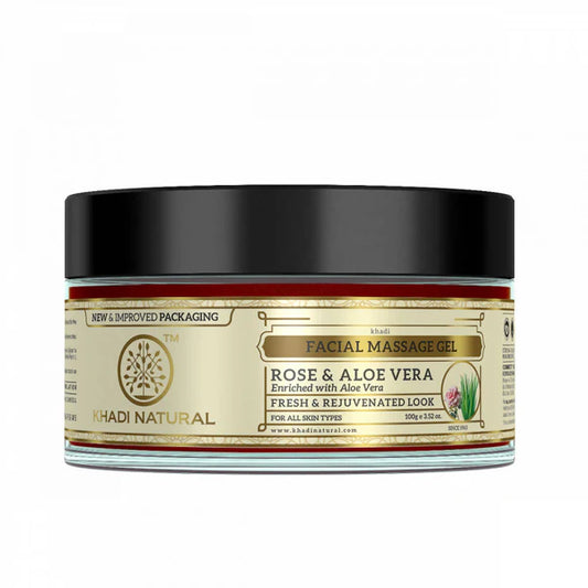 Khadi Natural Rose & Aloe Vera Facial Massage Gel - 100 gm