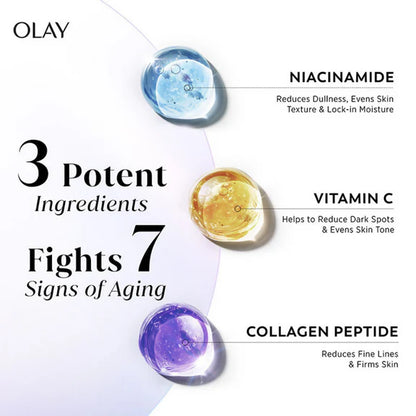 Olay 7in1 Gel Moisturizer with Niacinamide, Vitamin C, Collagen Peptide - 50 gm