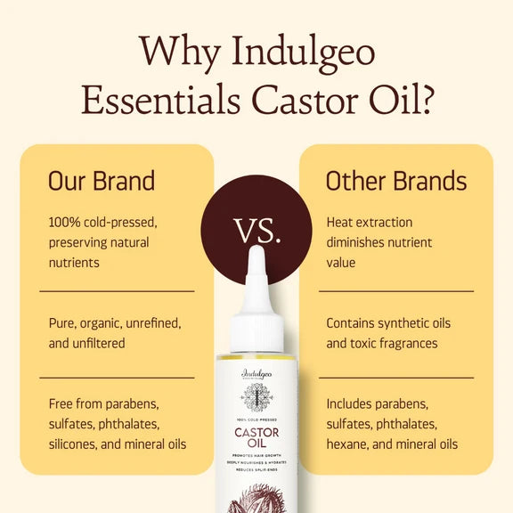 Indulgeo Essentials Cold Pressed Castor Oil For Hair Growth - 200 ml