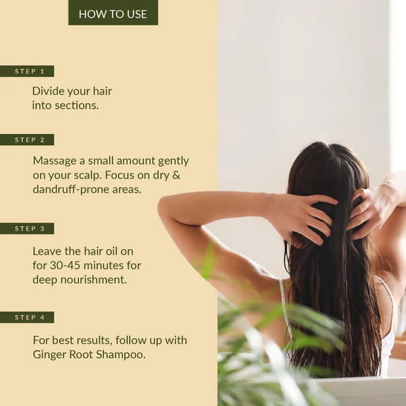 Lotus Botanicals Ginger Root & Black Seed Dandruff Control Hair Oil - 100 ml