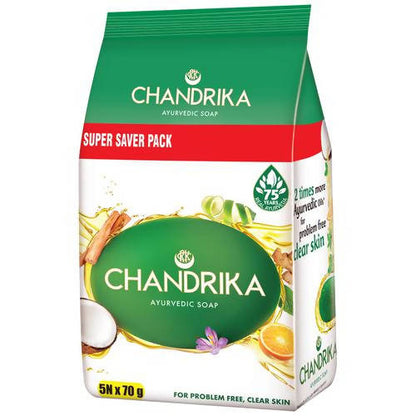 Chandrika Ayurvedic Handmade Soaps - Pack of 5 - 70 gm