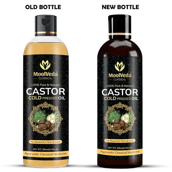 Moolveda Pure Cold Pressed Castor Hair Oil For Hair Growth - 200 ml