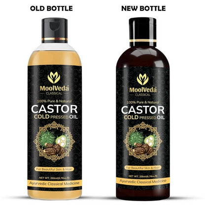 Moolveda Pure Cold Pressed Castor Hair Oil For Hair Growth - 200 ml