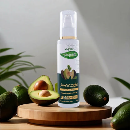 VI-JOHN Prakritik Avocado Hair serum Prevents dryness & Adds shine, 100% Natural Bio-Actives - 100 ml