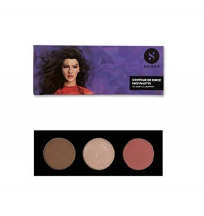 Sugar Cosmetics Contour De Force Face Palette - 01 Subtle Summit - 12.5 g