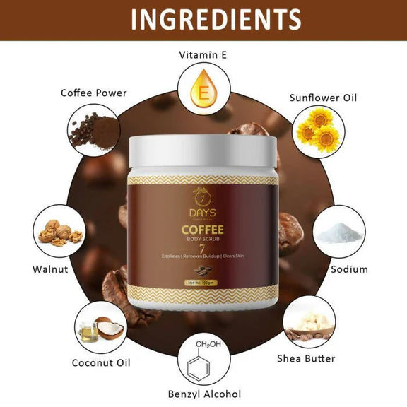 7 Days Coffee Body Scrub - 100 gm