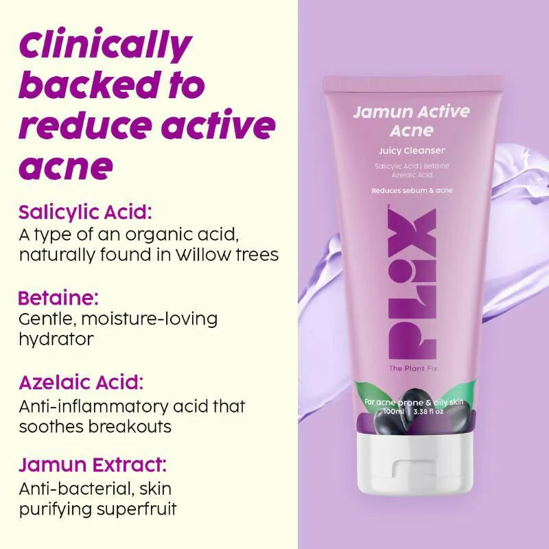 PLIX The Plant Fix Jamun Face Wash & Acne Marks Serum Combo -combo