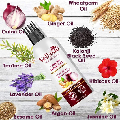Vellasio Essence Onion Ginger Hair Oil For Hair - 100 ml
