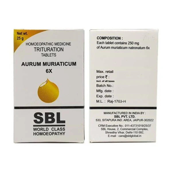 SBL Homeopathy Aurum Muriaticum Natronatum Trituration Tablet -3X