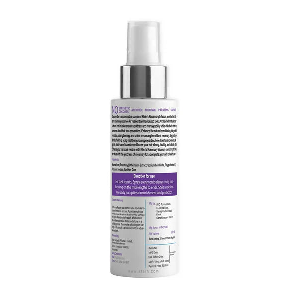 Ktein 100% Plant Based Rosemary Hair Spray - 100 ml