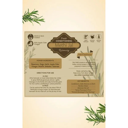Nat Habit Green Tea Conditioning Methi Jal Hair Serum Spray - 200 ml