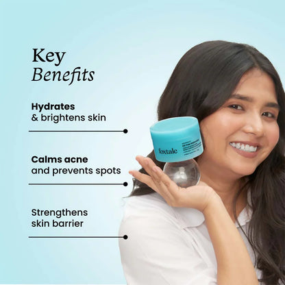 Foxtale Aquamarine Oil Free Hydrating Moisturiser With Hyaluronic Acid For Normal To Oily Skin - 100 gm