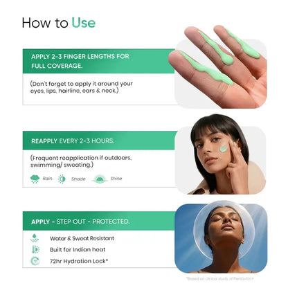 The Green Sunscreen - 100% Mineral Sunscreen SPF 50+ PA++++ (50ml)