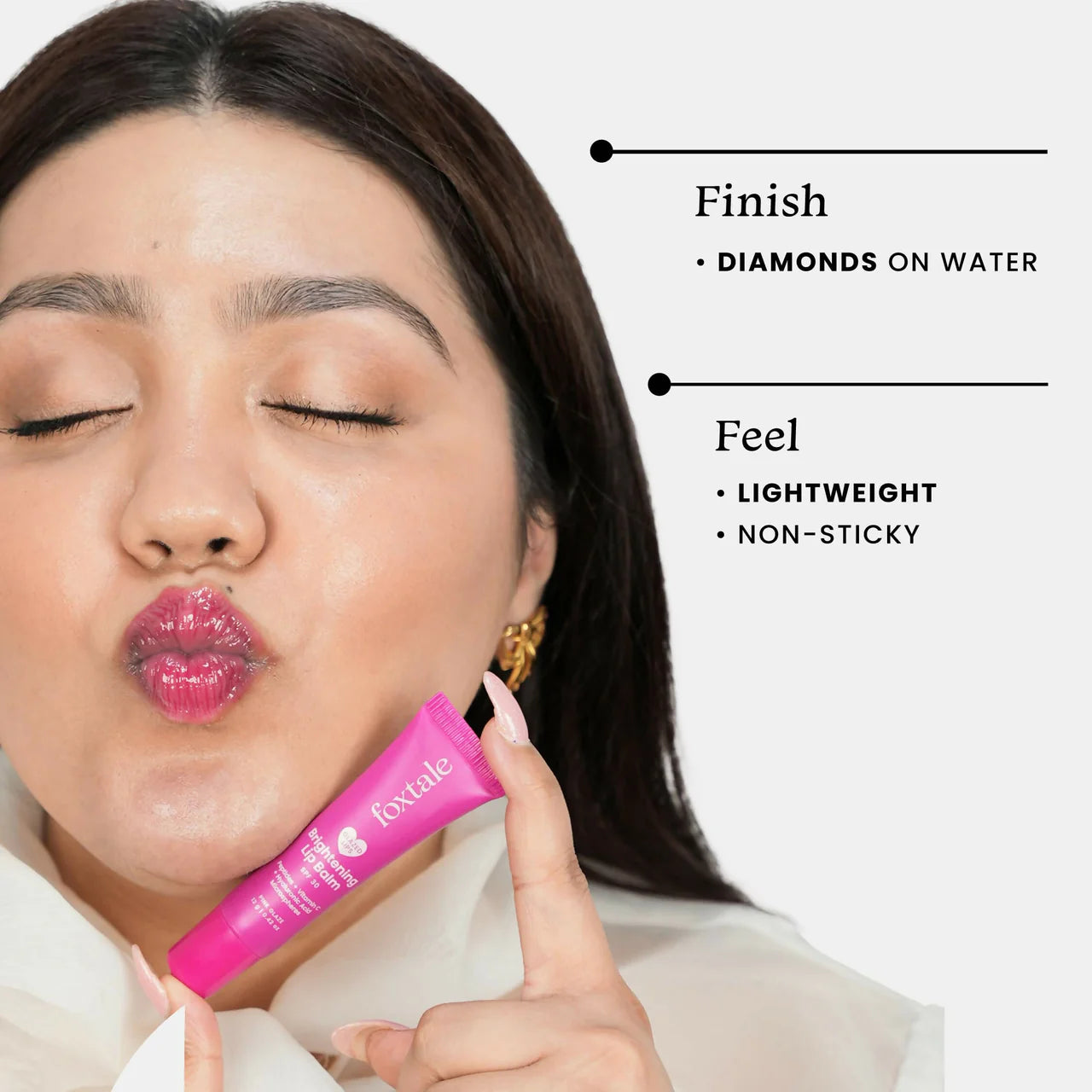 Foxtale Brightening SPF 30 Lip Balm - Pink Glaze (Bubblegum), Brightens Lips, Reduces Pigmentation