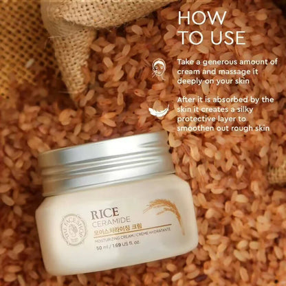 The Face Shop Rice & Ceramide Moisturizing Cream - Korean Skincare - 50 ml