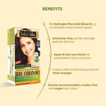 Indus Valley Damage-Free Gel Hair Color- Dark Brown - (200 ml + 20 gm)