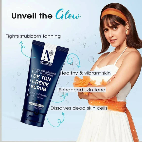 NutriGlow Advanced Organic De Tan Creme Scrub - 100 gm