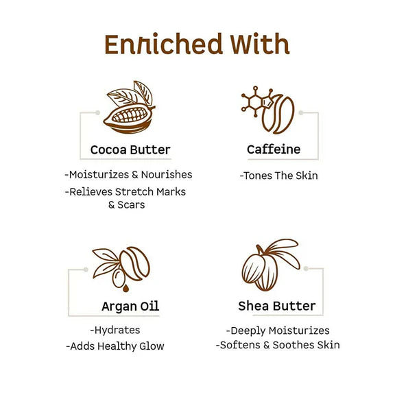 mCaffeine Naked & Rich Choco Body Butter - 250 gm