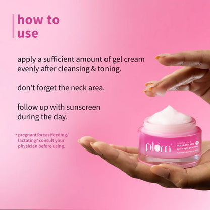 Plum Bulgarian Rose And 1% Hyaluronic Acid Dew-It-Light Gel Cream - 50 gm