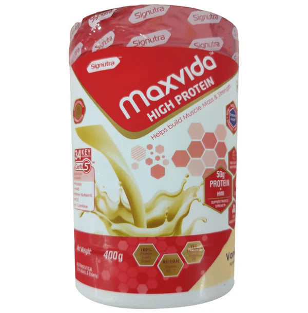 Maxvida High Protein Powder Vanilla Flavor - 400 gm