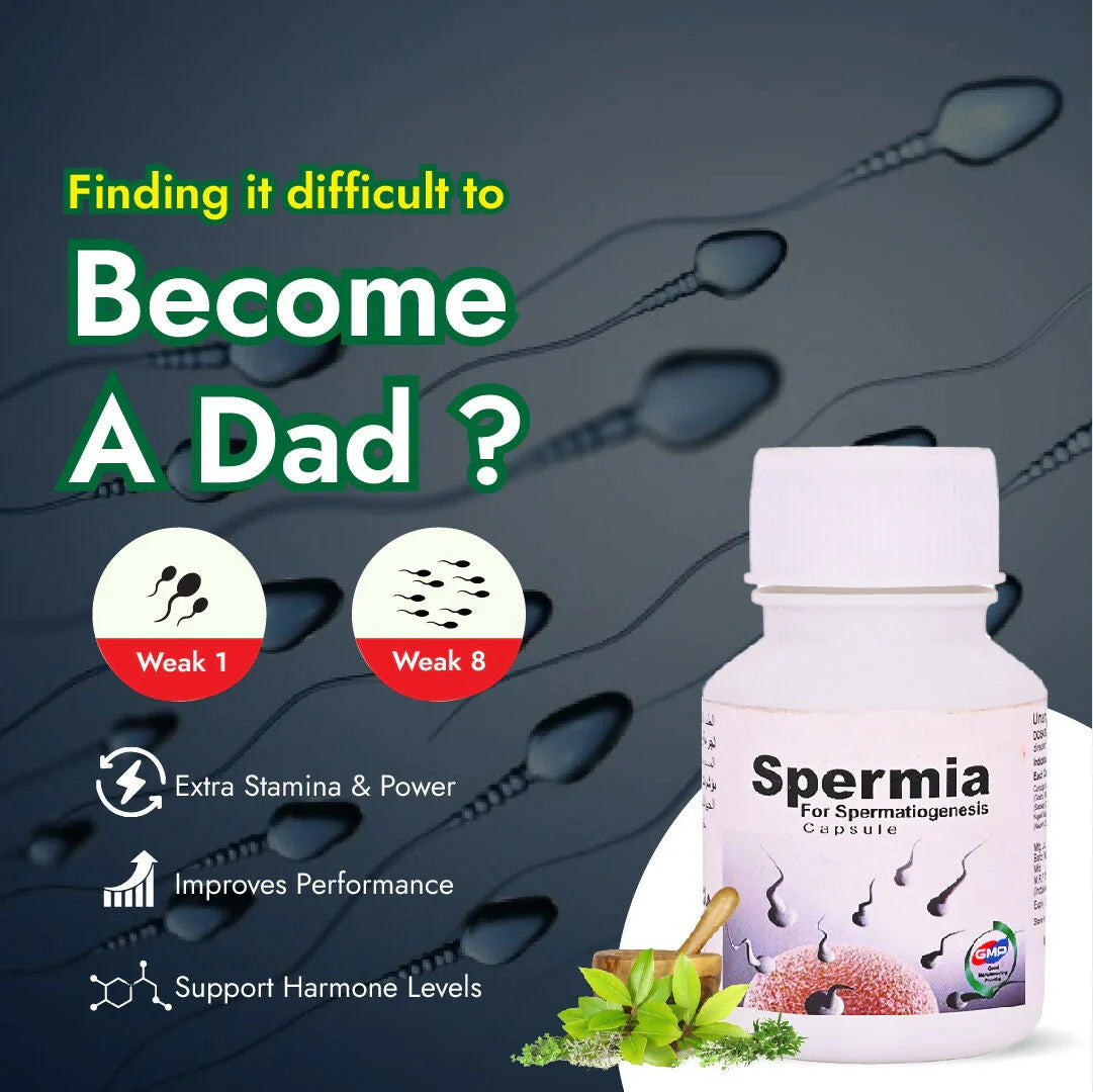 Hashmi Spermia Capsules – May Support Energy Levels, Vitality, and Physical Strength in Men - 20 caps