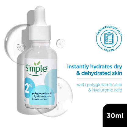 Simple 2% Hyaluronic Acid + Polyglutamic Acid Booster Serum