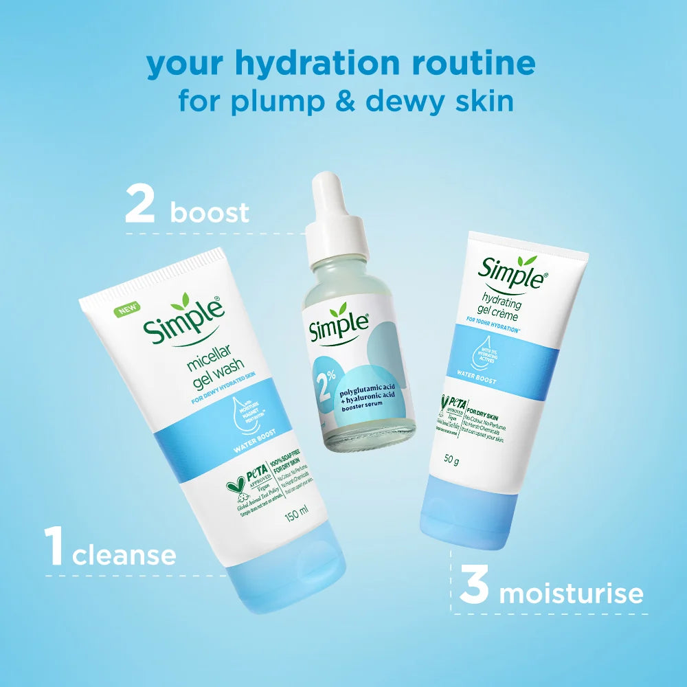 Simple 2% Hyaluronic Acid + Polyglutamic Acid Booster Serum