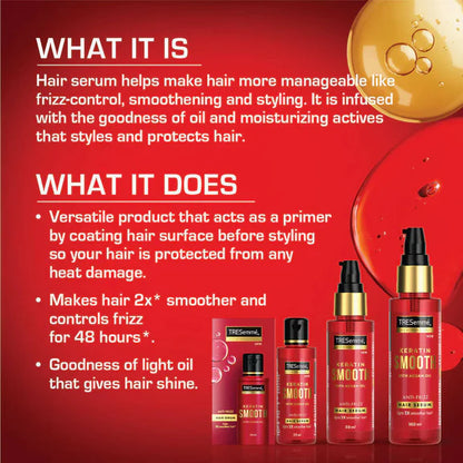 TRESemme Keratin Smooth Anti-Frizz Hair Serum With Argan Oil - 100 ml