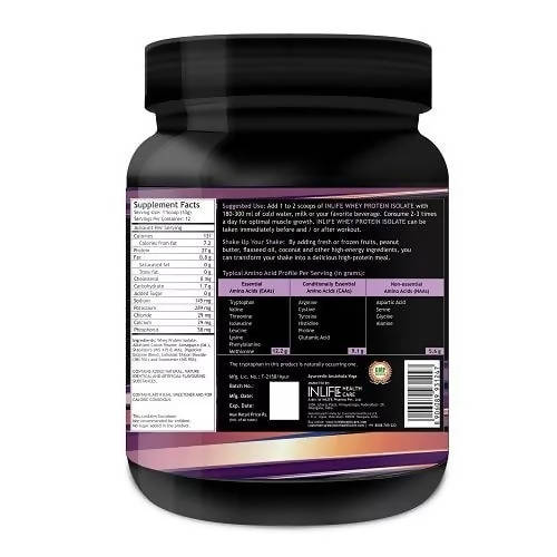 Inlife Whey Protein Isolate Powder - 400 gm