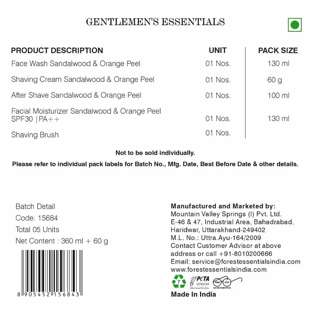 Forest Essentials Gentlemen's Gift Box - Gift Box