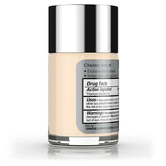 Neutrogena Healthy Skin Liquid Makeup Foundation, Broad Spectrum SPF 20 Feverfew,Classic Ivory - 30 ml