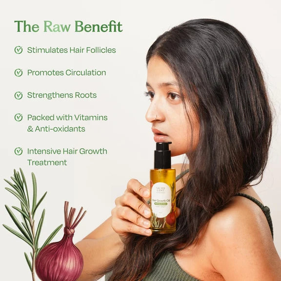 Sacred Grove Rosemary Leaves & Onion Hair Growth Oil - 100 ml