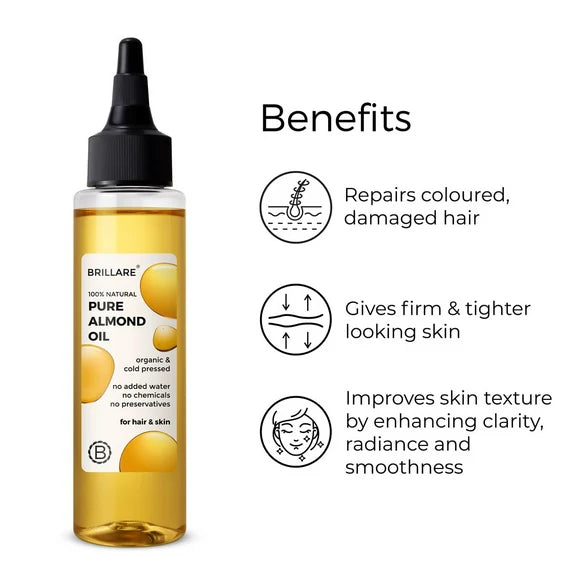 Brillare 100% Natural Pure Almond Oil - 100 ml